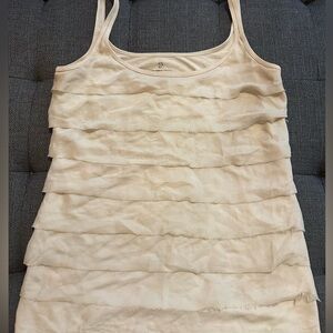 New York and Company women’s Sz. M beige sheer layered tank.